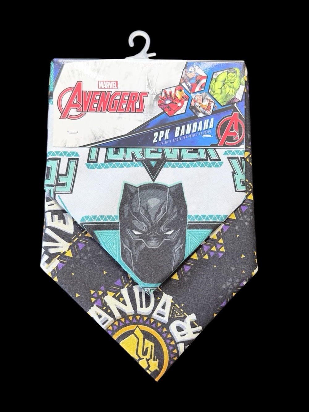 NWT Marvel Avengers Black Panther 2-Pack Bandanas Wakanda Forever